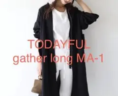 todayful トゥデイフル gather long ma1 ブラック 38