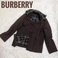 【フード付き】Burberry バーバリー ダウンコート ブラウン 40 茶 L