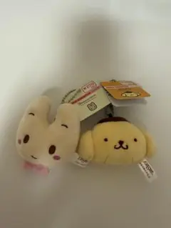 キャンドゥ　マロンクリーム ポムポムプリン フェイスマスコット キーホルダー