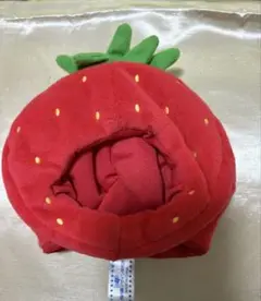ぬい用　いちご型帽子