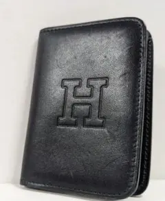 HIROFU パスケース レザー ブラック カードケース 通勤通学