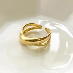 ゴールドリング 1cross openring