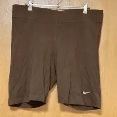 Nike ブラウン ショートパンツ 1X スウェット素材ウエストゴムリラックス