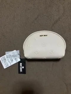 MARY QUANT シンプルエンボスデイジーラウンドポーチ（ベージュ）