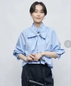 美品✨NOLLEY'S ソフィ　ブロードボウタイブラウス　38