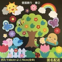 壁面飾り　春② 花　木　鳥　動物　　もぐら　5月　6月