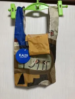 KALDI伝説柄カルディ伝説柄マチ付きノベルティエコバッグタグ付き新品未使用品