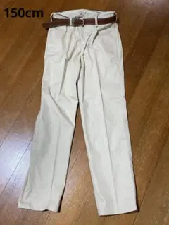 子供服／ベージュ 長ズボン ベルト付き 150cm