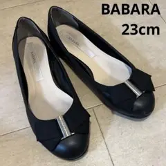 BABARA バーバラ　リボン　バレエシューズ　23cm