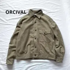 日本製　オーシバルORCIVAL ウールコットン　シャツジャケット　アウター