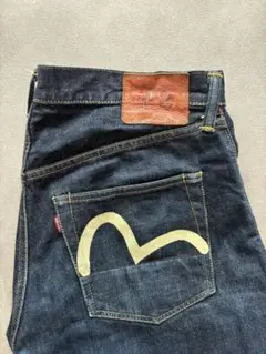 エヴィス　No2 2000Z W33 Evisu 2000Z NO2 Denim Jeans White Seagull Red Ear W33 Zip