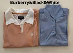 【セールBurberry・Black&White 】レディスポロシャツ2枚セット