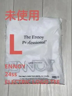 【未使用L】ENNOY 24ss ELECTRIC LOGO TEE 白