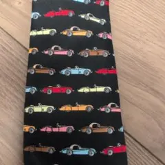 アンティーク車プリント ネクタイ