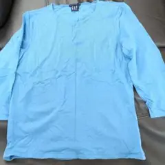 GAP 青 七分袖 トップス