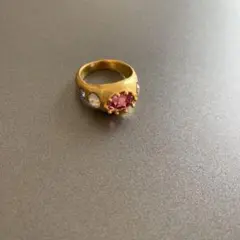 美品 ［whim］Big Stone Embed Ring