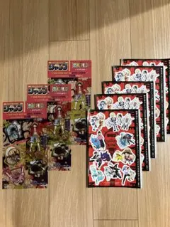 ジャンプ×ポケモン ステッカー vol.1 5点　ワンピース　クリアしおり3点