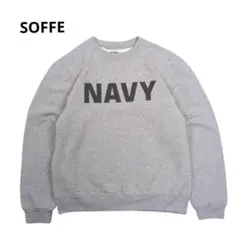 SOFFE U.S.NAVY 前V スウェット Vガゼット グレー M