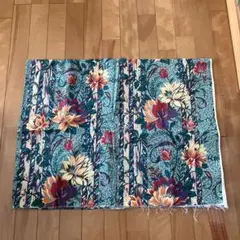 花柄生地　グリーン　　約59×146