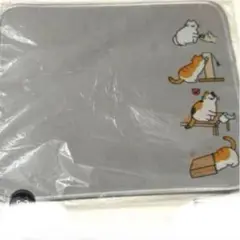 可愛い猫柄マウスパッド パソコン 使いやすい大きさ　グレー