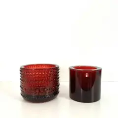 新品イッタラiittalaカステヘルミ キビ キャンドルホルダー廃盤クランベリー