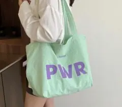 PWR ビッグロゴナイロントートバッグ グリーン