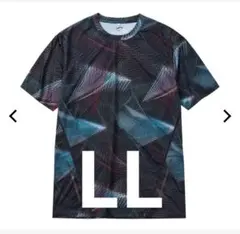 LL 氷撃冷感(R)-10℃プリント半袖Tシャツ ジオブルー