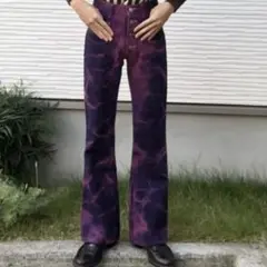 90s vintage フレアパンツ ウエスタンベルボトム wrangler 紫
