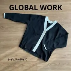 GLOBAL WORK リッチライトニットアゼVネックカーディガン