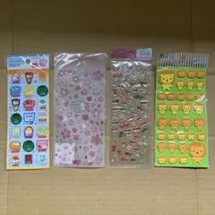 シール　4シート　夏　桜　金魚　ライオン
