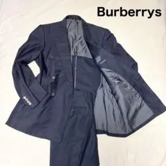 美品　バーバリー　ダブル　セットアップ　ネイビー　モヘア　AB6 紺ブレ　スーツ