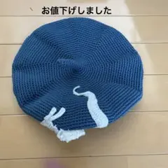 ハンドメイド　ベレー帽　龍デザイン