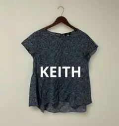 KEITH キース 小花柄 コットンリネン フレンチスリーブ カットソー 40