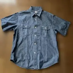 【定番】sugar cane半袖シャンブレーシャツ L
