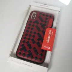 iPhone X Xs ハイブリッドケース PUレザー編み込み 0338