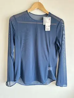 新品　UNIQLO マメクロゴウチ　シアークルーネックT（長袖）　ネイビー　L