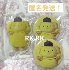 サンリオ キャラクターズ ポムポムプリン 実写アクスタ&缶バッジ2個セット