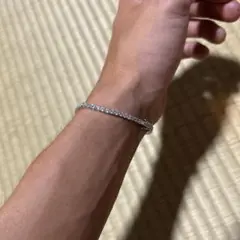 天然石　テニスブレスレット silver 925