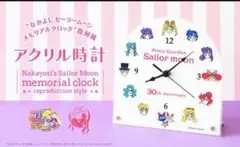 セーラームーン 完全受注生産 限定品 なかよし アクリルクロック アクリル時計