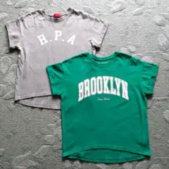 レピピアルマリオ　Tシャツ2枚セット　Ｌ　グレー、グリーン