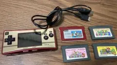 【4点セット】ゲームボーイミクロ　本体　ファミコンミニシリーズソフト3本　GBA 4点セット】ゲームボーイミクロ 本体 ファミコンミニシリーズ