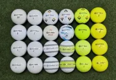 No. 654 ロストボールTaylorMade ゴルフボール 24個セット