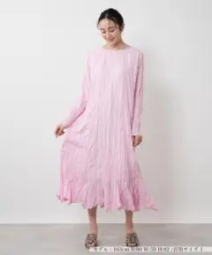 シワ加工2WAYワンピース【torrazzo donna】ピンク