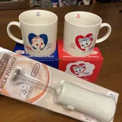 オサムグッズ　マグカップ2個とミルクフォーマー