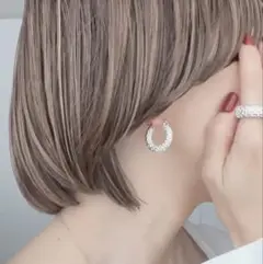 CHIEKO+ tweed pierce シルバー ¥15,180