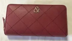 新品スレ有り・ピンキー&ダイアン・大容量長財布(渋赤・エンジ
