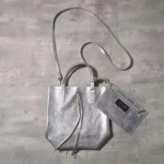 【マーロン】MARLON Leather Bag 2wayポーチ付きイタリア製