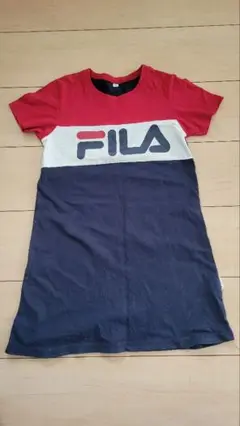 FILA 半袖ワンピース 100cm 赤/紺