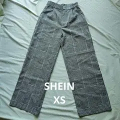 SHEIN チェック柄 ワイドパンツ XS