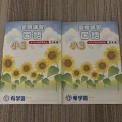 夏期講習 国語 算数 小3 オリジナルテキスト
